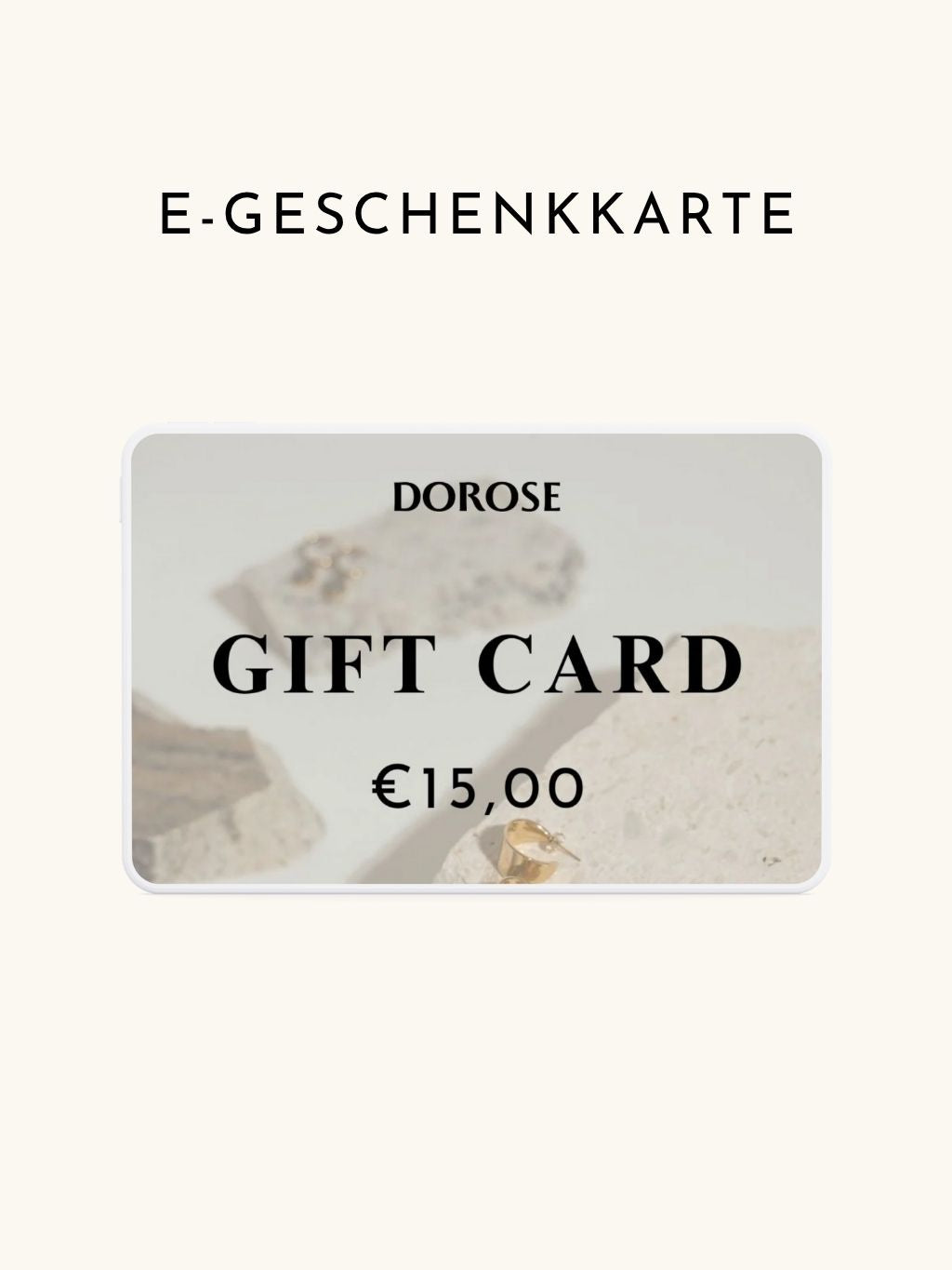 Gift Card - Dorose | Wasserfester Schmuck, 18K vergoldet