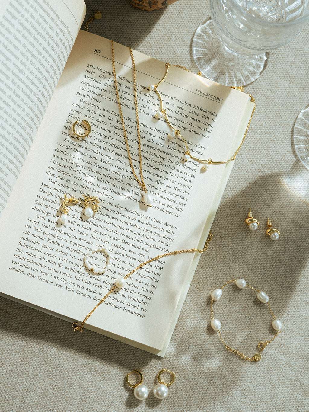 Pearls - Dorose | Wasserfester Schmuck, 18K vergoldet