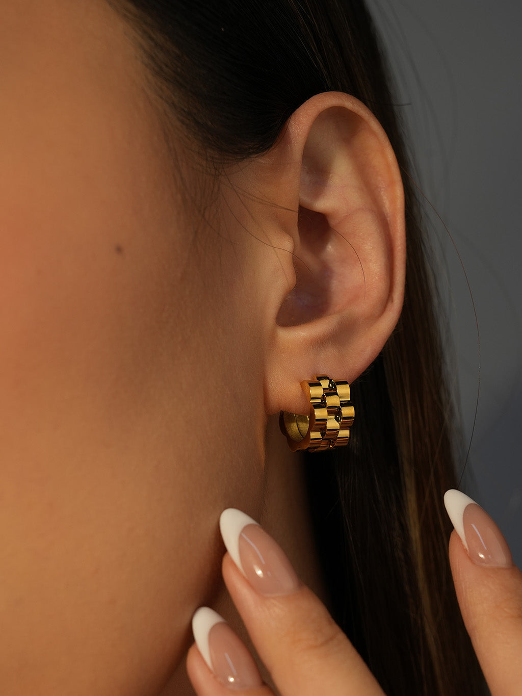 Watch Hoop Ohrringe Gold