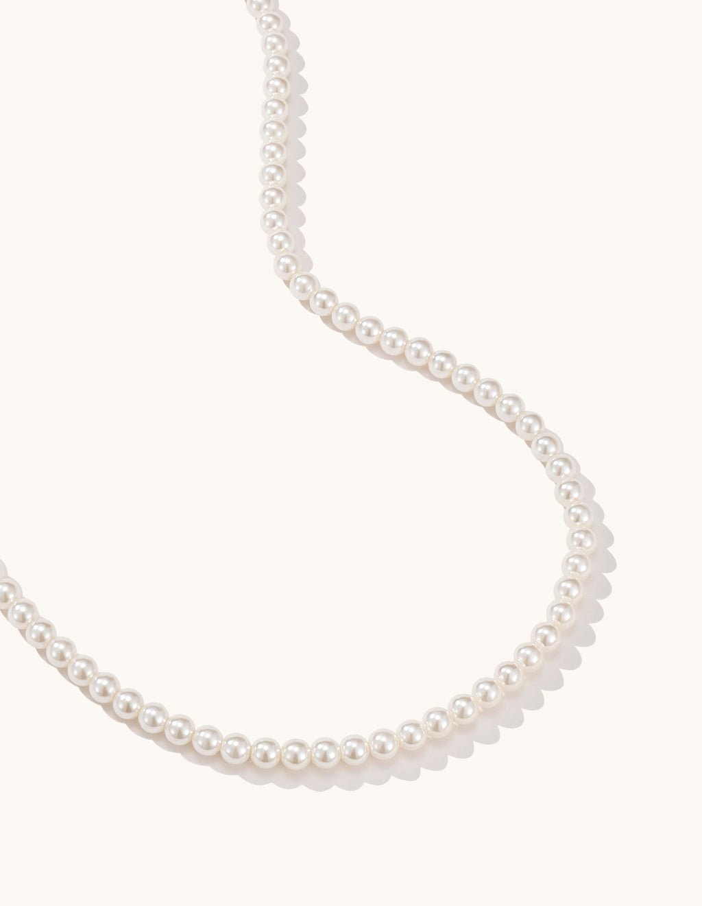4mm Pearl Kette Gold - Dorose | Wasserfester Schmuck, 18K vergoldet