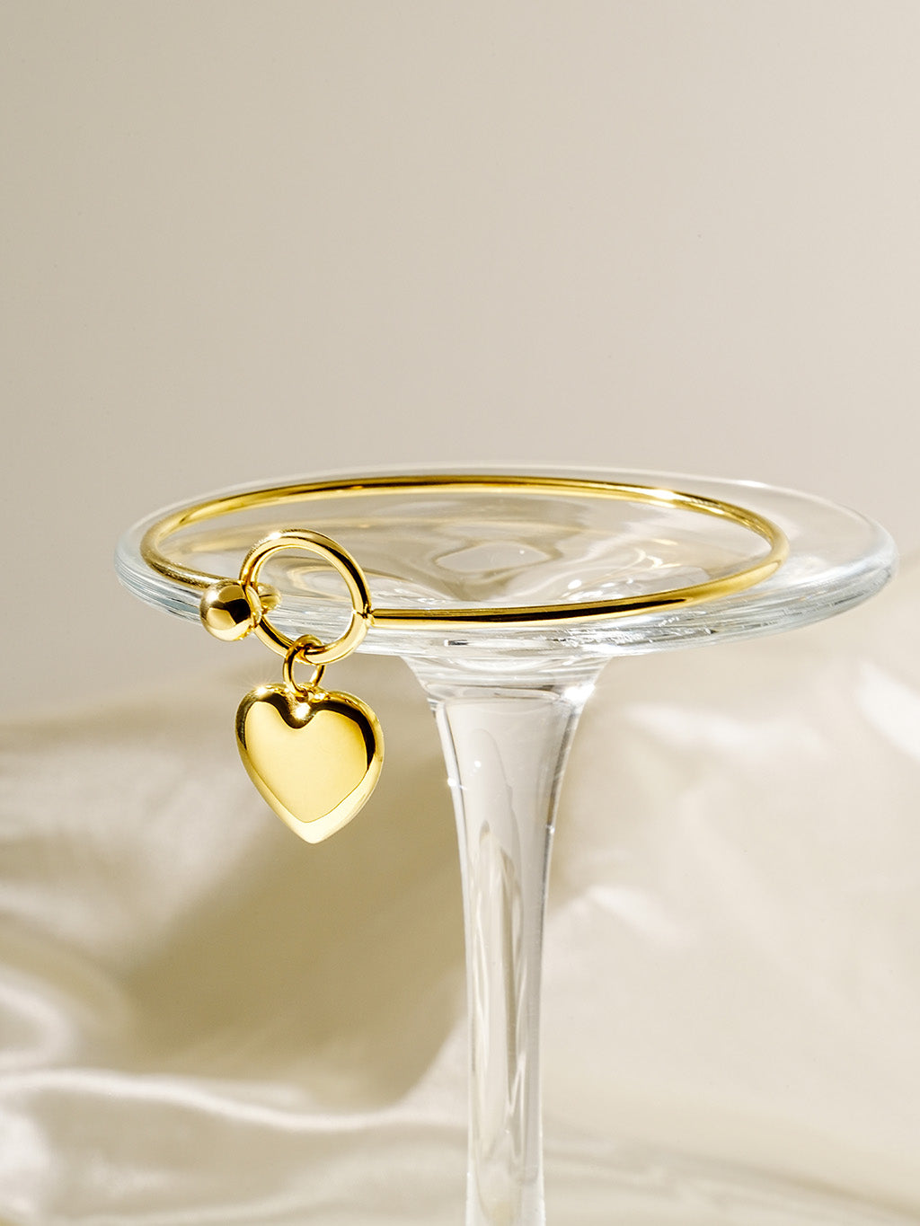 Herz Charm-Anhänger Armband Gold Silber