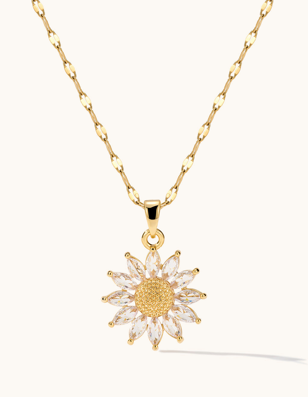 Sparkling Sunflower Kette Gold