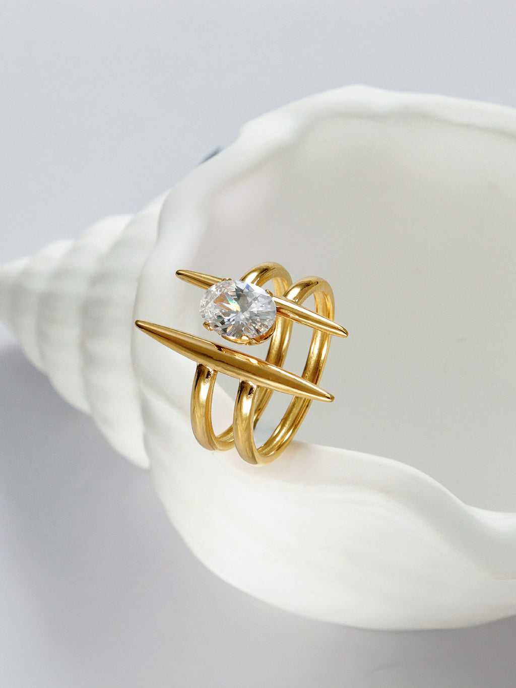 Simple Light Shine Ring Gold 58mm