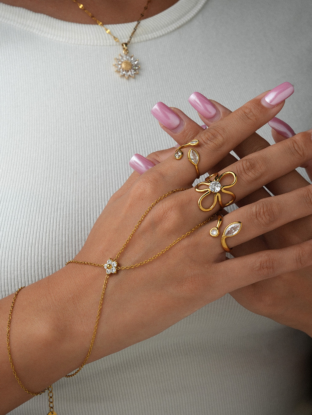 Blätter Ring Gold