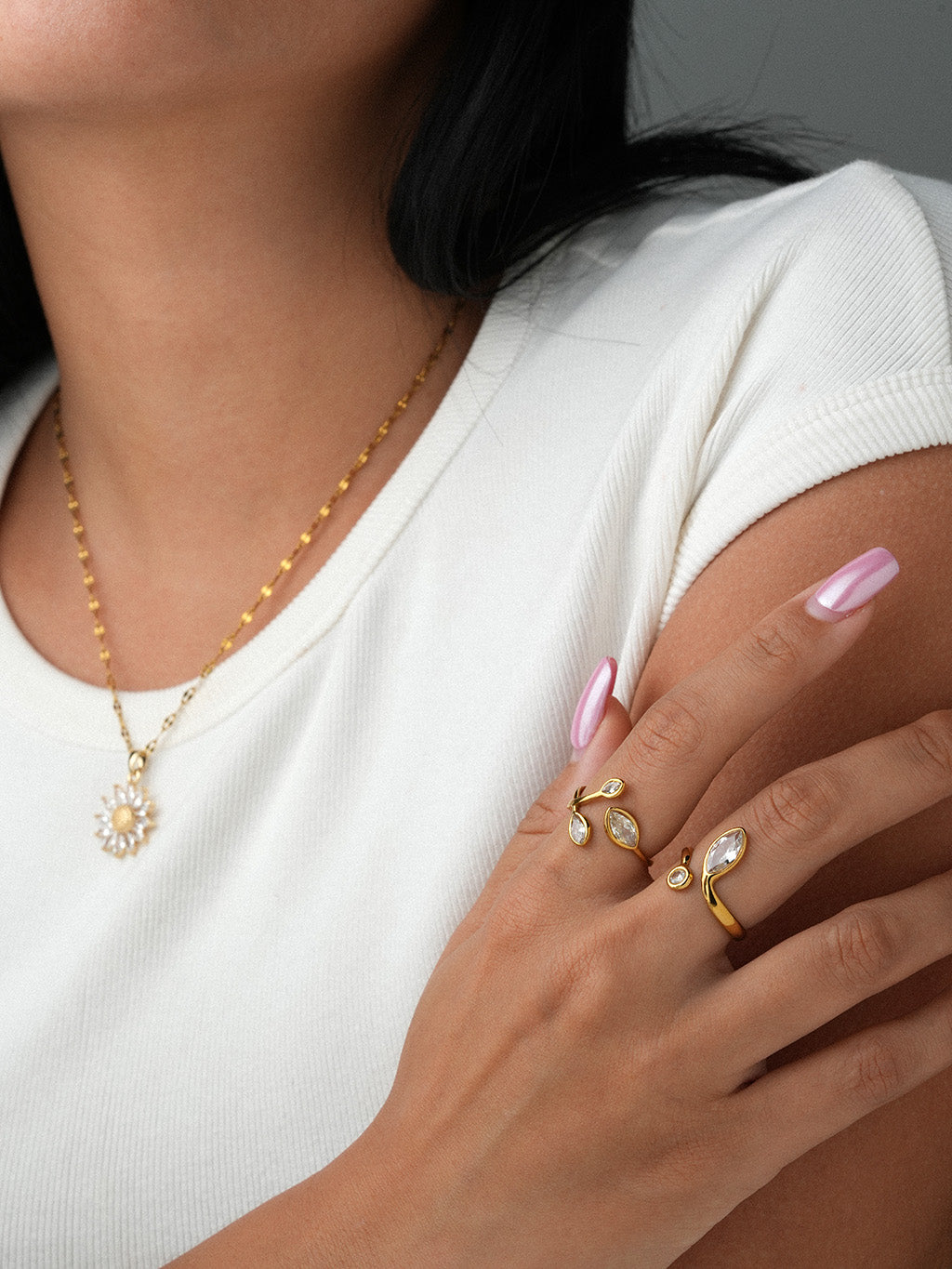 Blätter Ring Gold