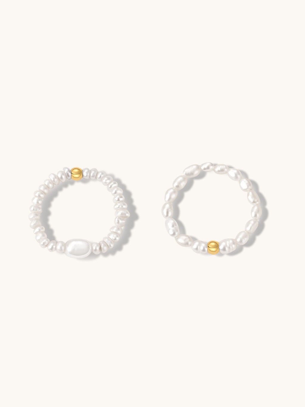 Aina Pearl Ring Bead Pearl Ring Schmuck Set - Dorose | Wasserfester Schmuck