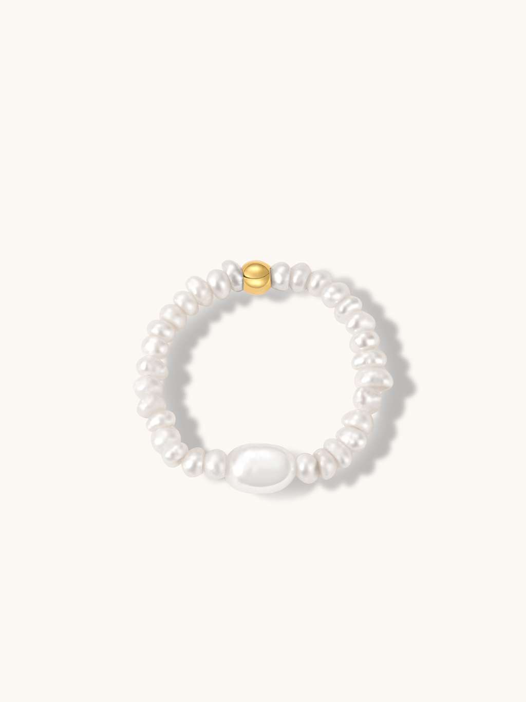 Aina Pearl Ring - Dorose | Wasserfester Schmuck, 18K vergoldet