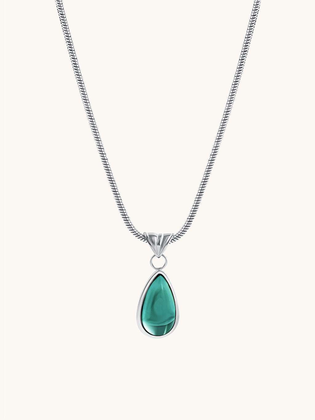 Aquamarine Drop Halskette Gold & Silber - Dorose | Wasserfester Schmuck, 18K vergoldet