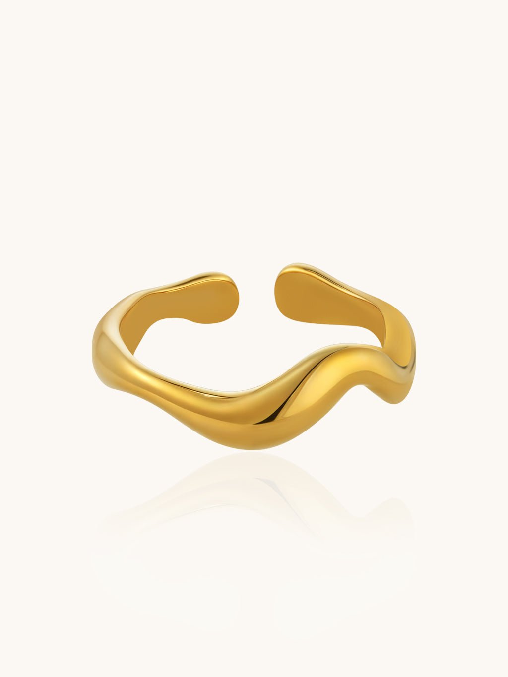 Asymmetrischer Offenring Gold - Dorose | Wasserresistent, kein Verfärben