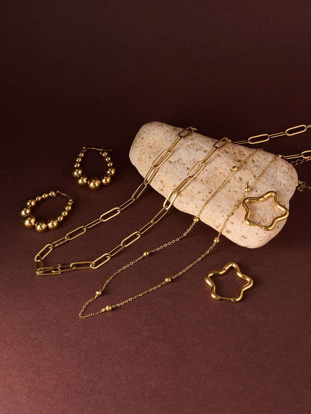 Ball Hoop Ohrringe Gold & Silber - Dorose | Wasserfester Schmuck, 18K vergoldet