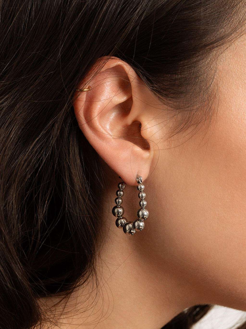 Ball Hoop Ohrringe Gold & Silber - Dorose | Wasserfester Schmuck, 18K vergoldet