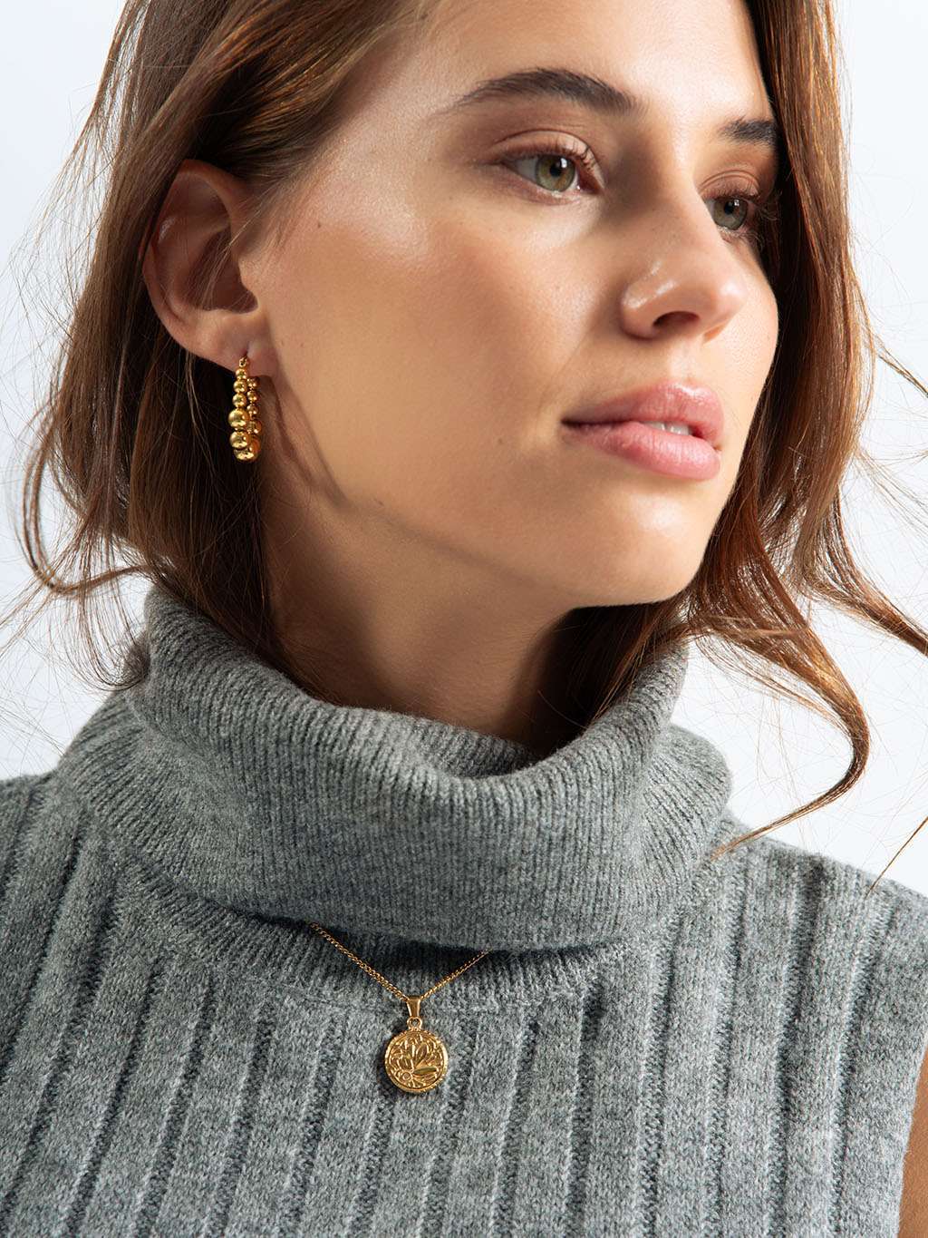 Ball Hoop Ohrringe Gold & Silber - Dorose | Wasserfester Schmuck, 18K vergoldet
