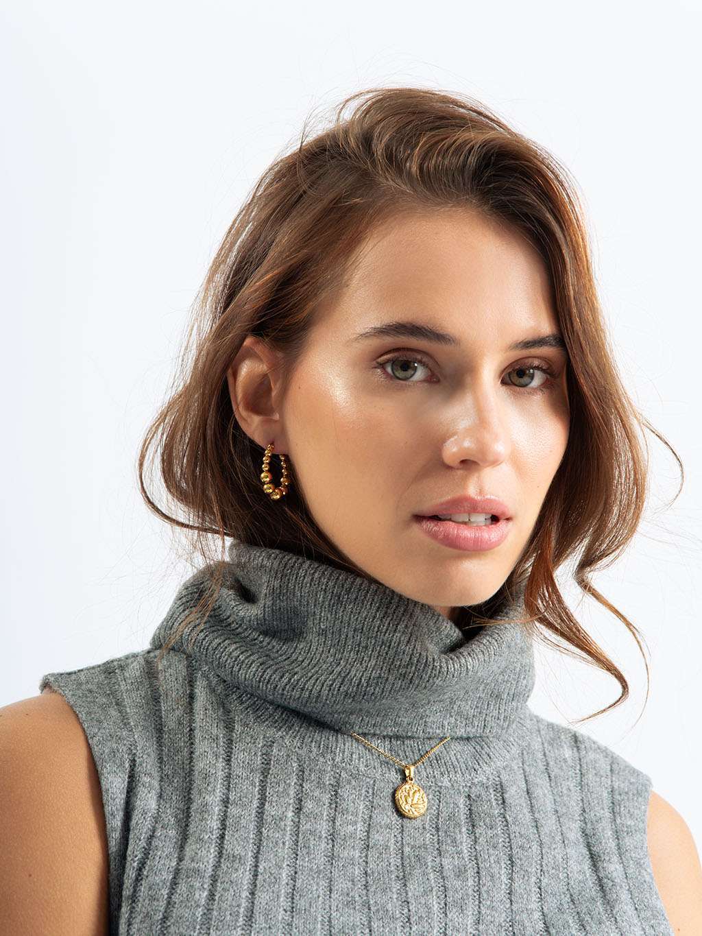 Ball Hoop Ohrringe Gold & Silber - Dorose | Wasserfester Schmuck, 18K vergoldet