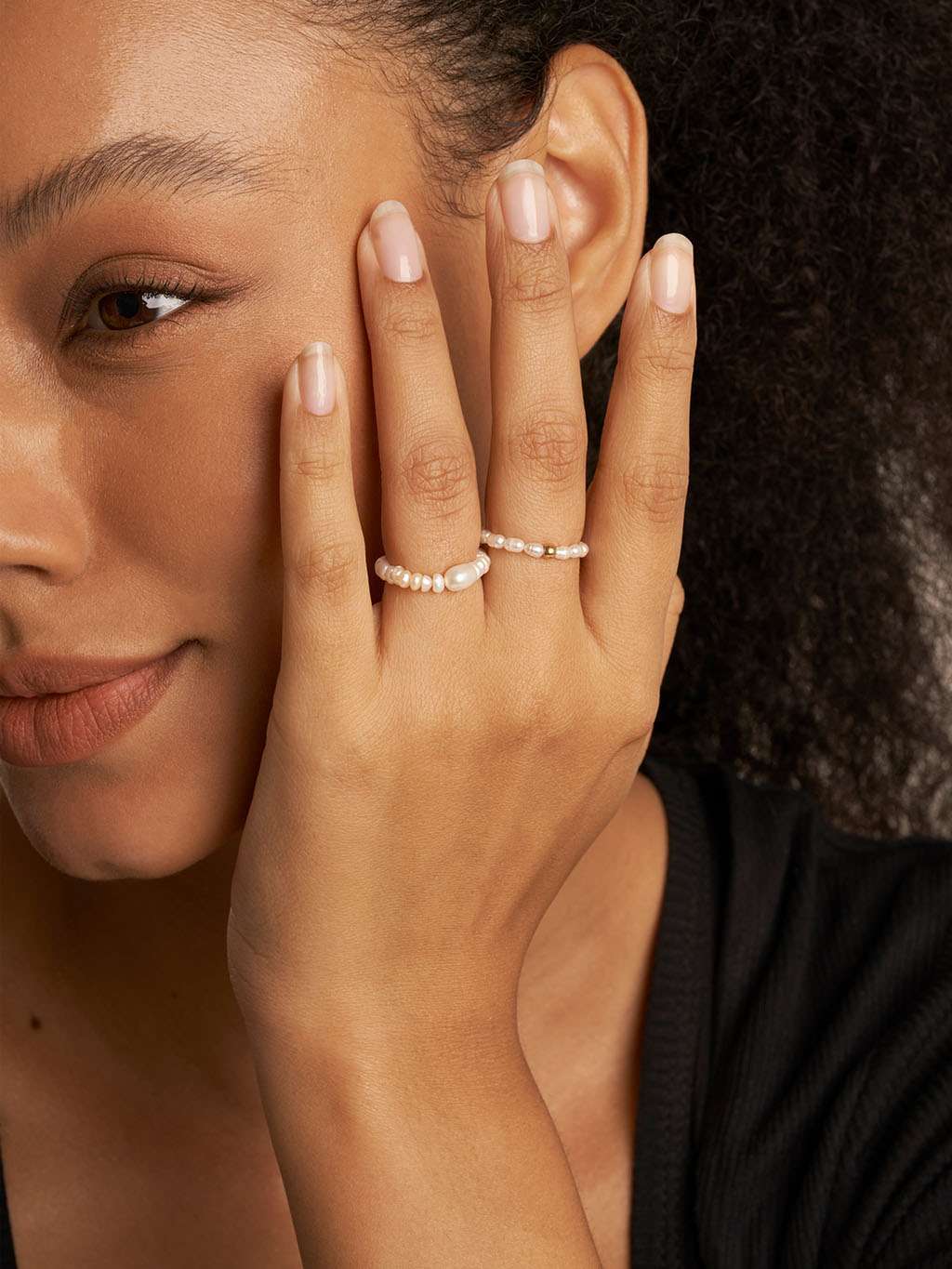 Bead Pearl Ring - Dorose | Wasserfester Schmuck, 18K vergoldet