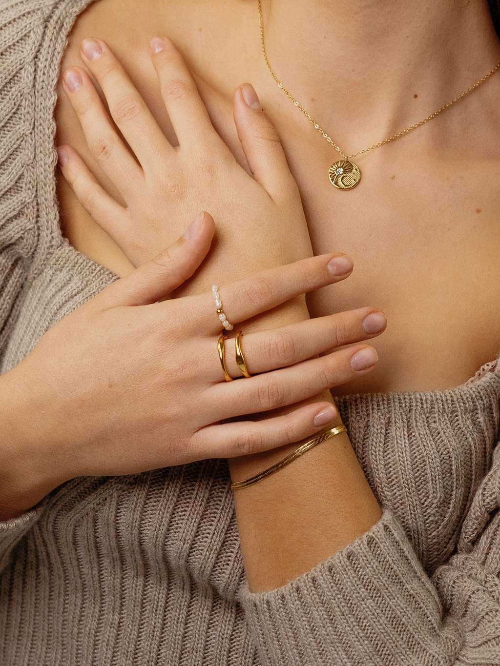 Bead Pearl Ring - Dorose | Wasserfester Schmuck, 18K vergoldet