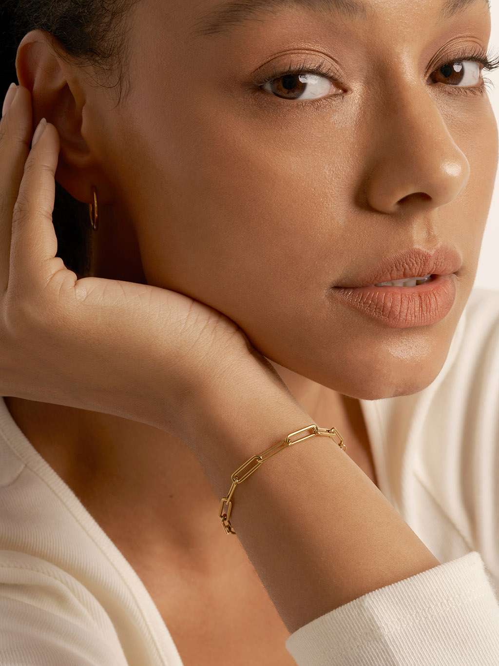 Bezauberndes Glieder Armband Gold - Dorose | Wasserfester Schmuck, 18K vergoldet