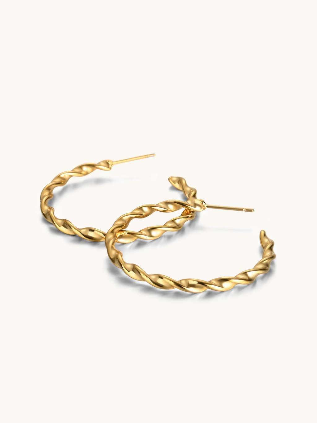 Big Twisted Ohrringe Gold - Dorose | Wasserfester Schmuck, 18K vergoldet