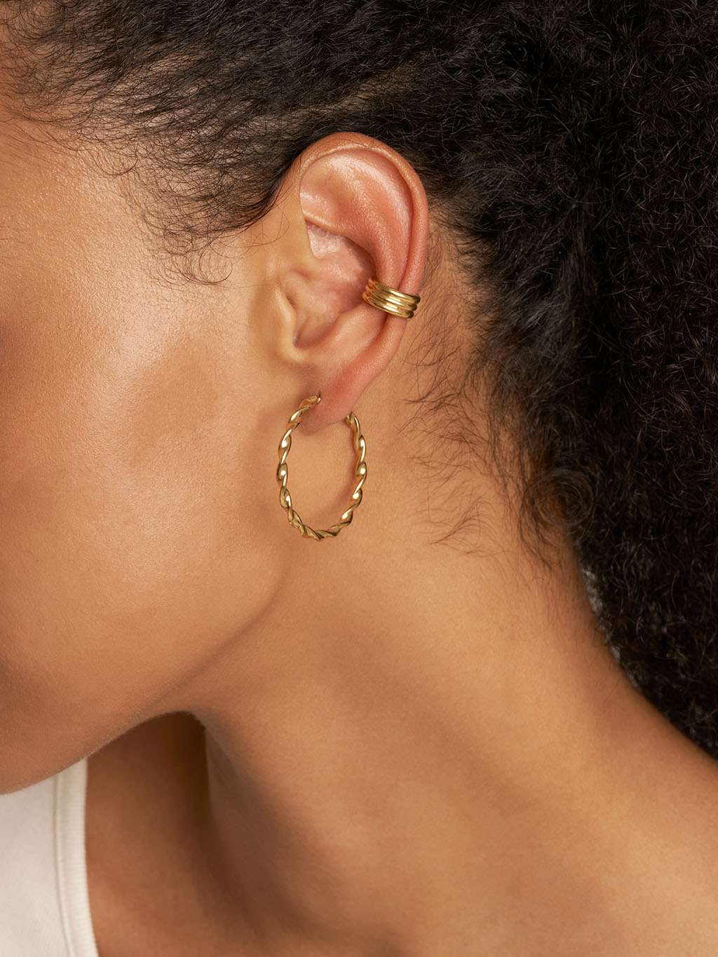 Big Twisted Ohrringe Gold - Dorose | Wasserfester Schmuck, 18K vergoldet