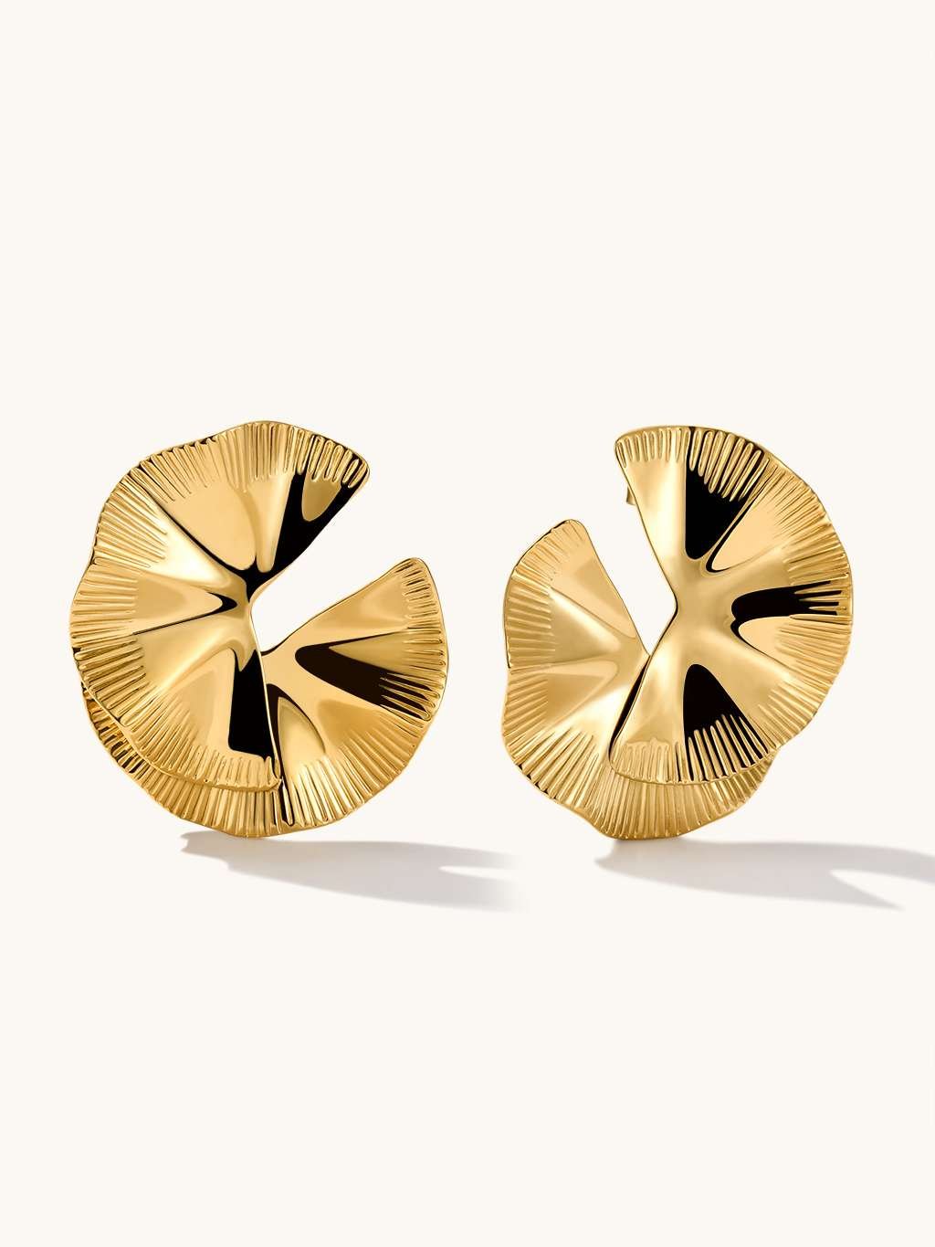 Big Wave Ohrringe Gold - Dorose | Wasserfester Schmuck, 18K vergoldet