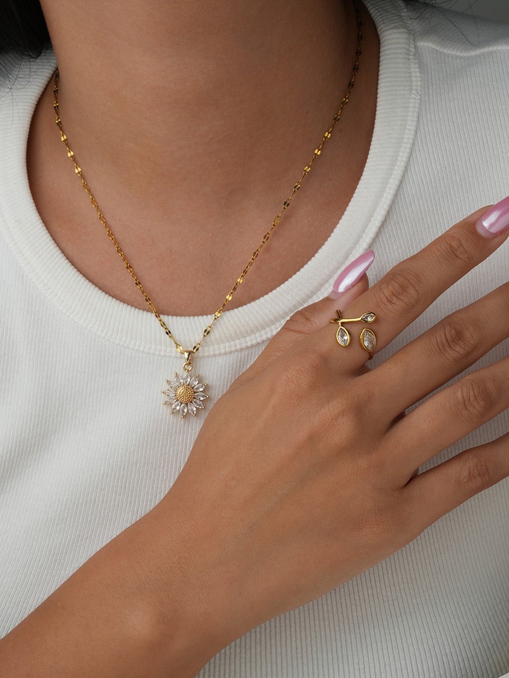 Blätter Ring Gold - Dorose | Wasserresistent, kein Verfärben