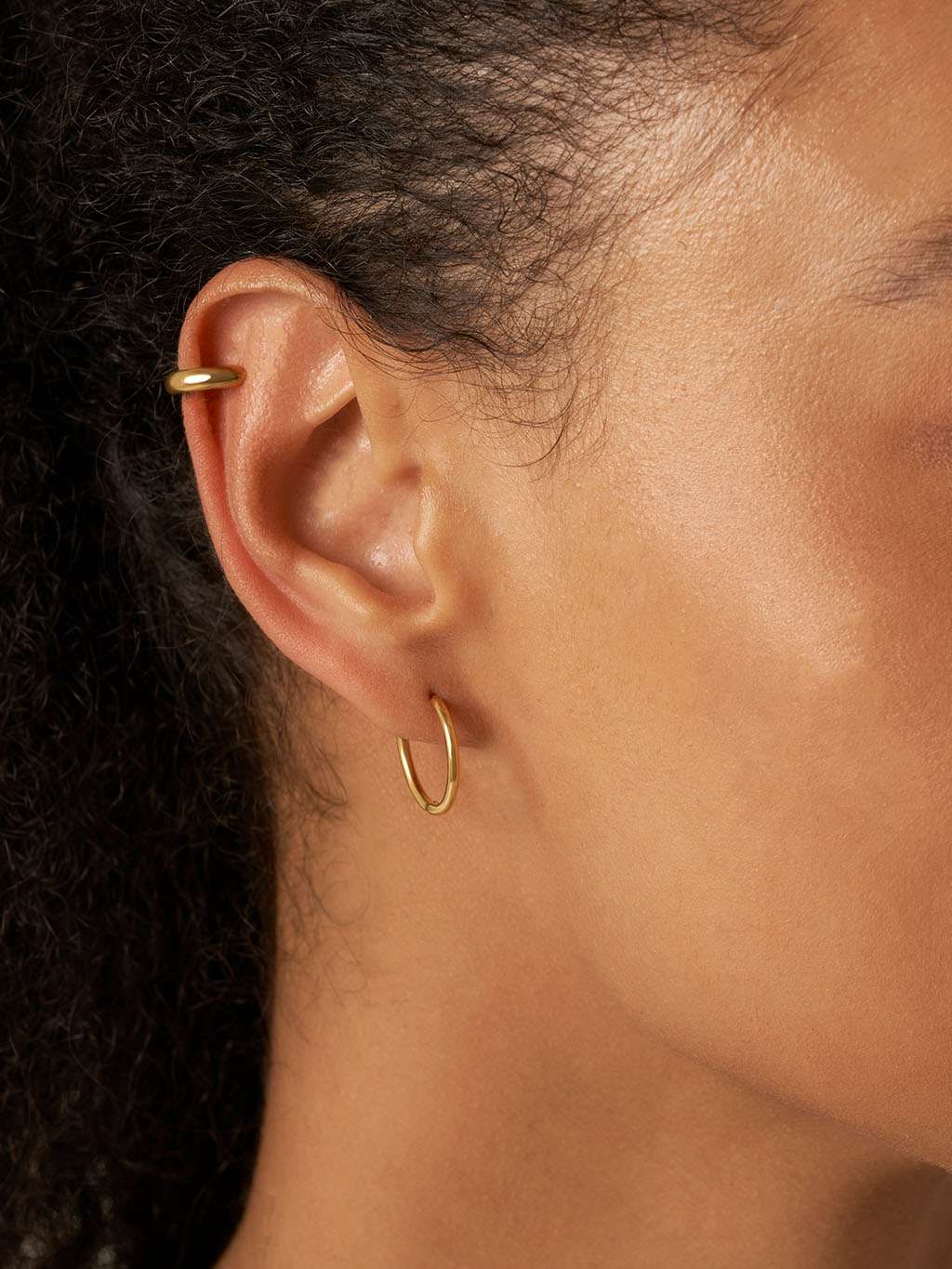 Blank Hoops Ohrringe Small 12mm Gold & Silber - Dorose | Wasserfester Schmuck, 18K vergoldet