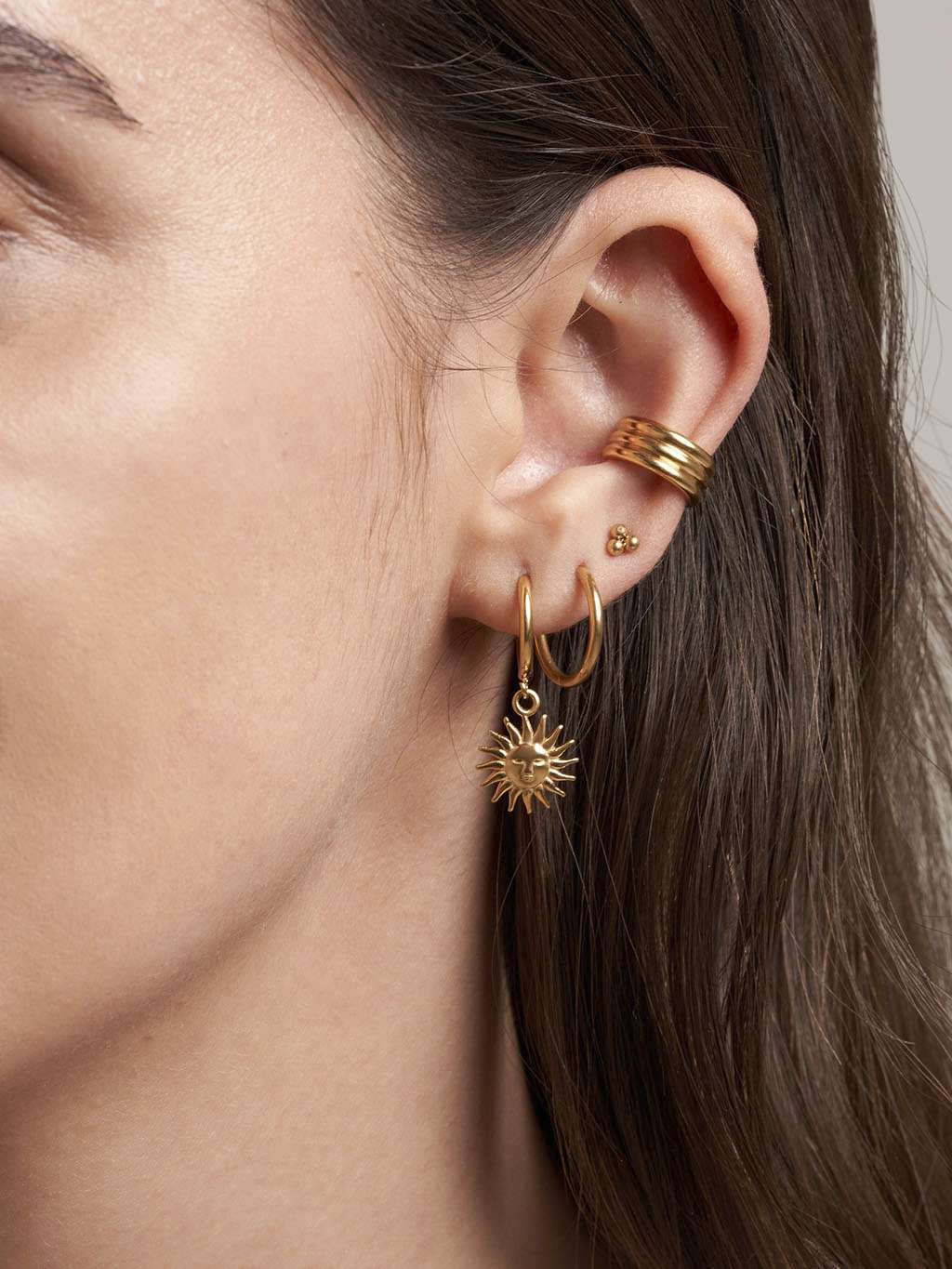 Blank Hoops Ohrringe Small 12mm Gold & Silber - Dorose | Wasserfester Schmuck, 18K vergoldet