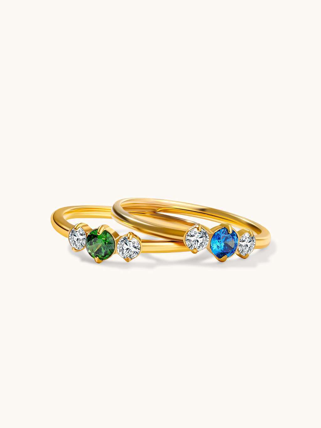 Blau Energy Ring Gold - Dorose | Wasserfester Schmuck, 18K vergoldet