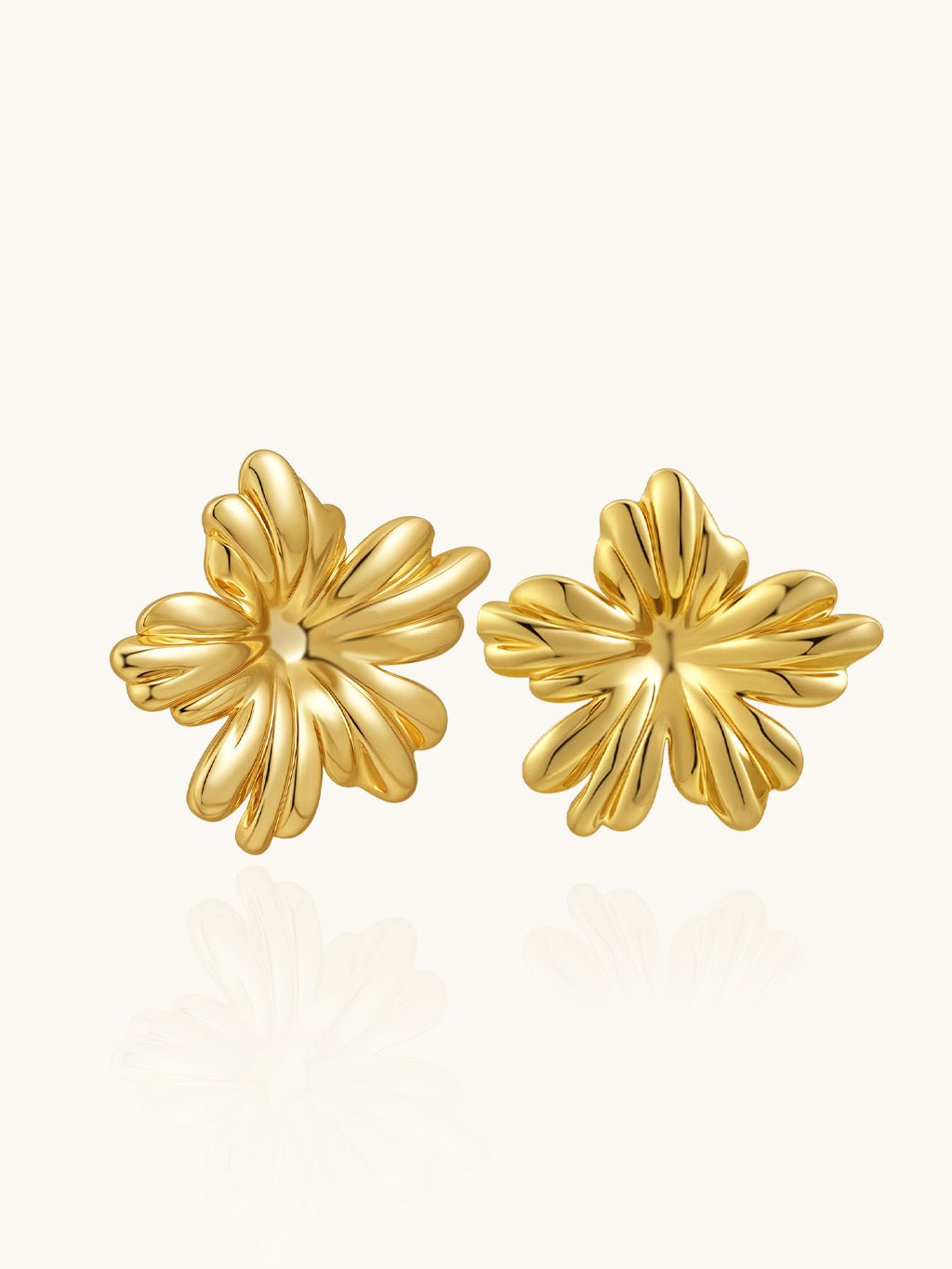 Blooming Flowers Ohrstecker Gold - Dorose | Wasserresistent, kein Verfärben