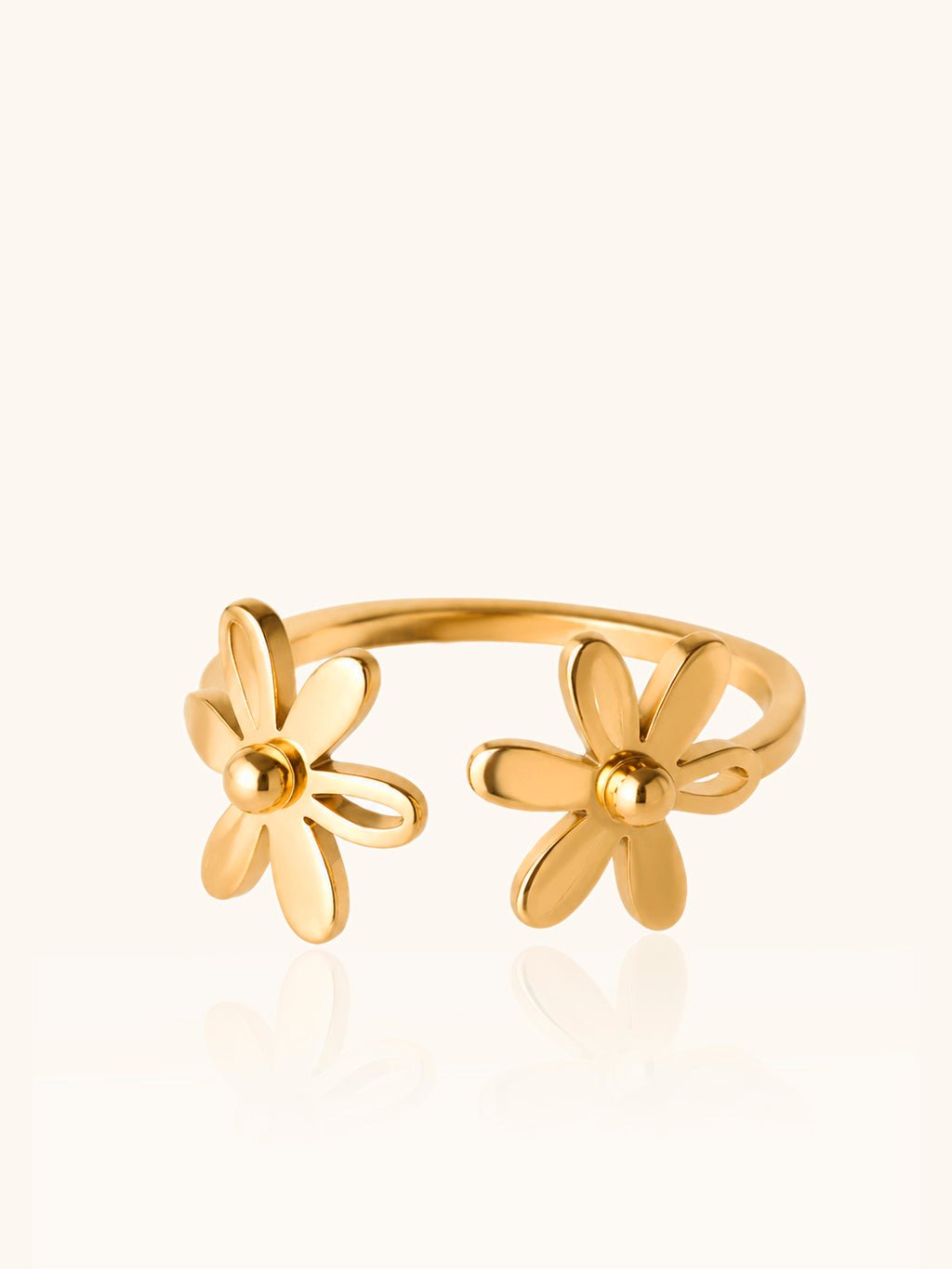 Blumen Ring Gold Minimalistisch - Dorose | Wasserresistent, kein Verfärben