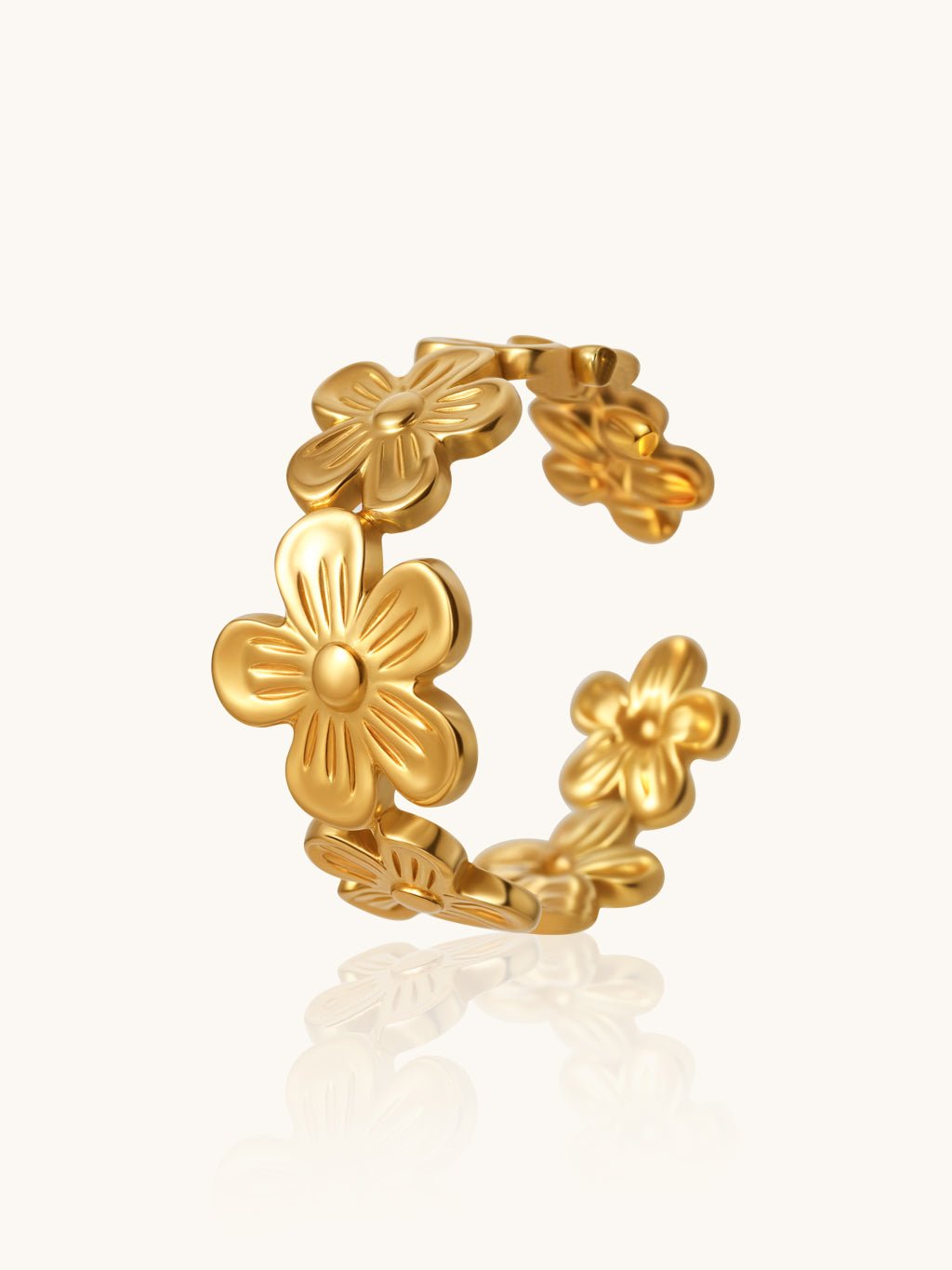 Blumen Ring Gold - Dorose | Wasserresistent, kein Verfärben