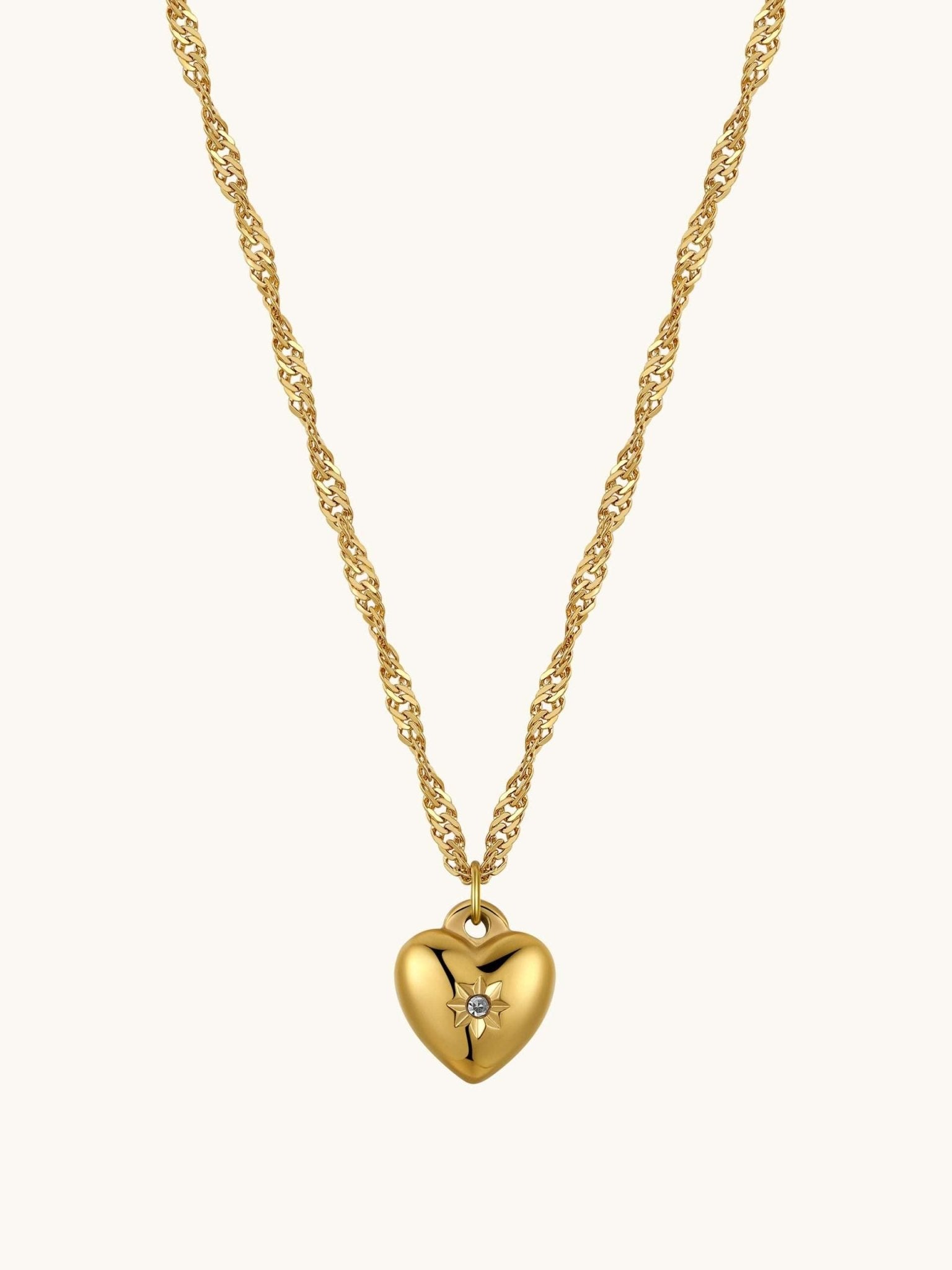 Bold Heart Armband & Heartbeat Halskette Schmuck Set - Dorose | Wasserfester Schmuck, 18K vergoldet