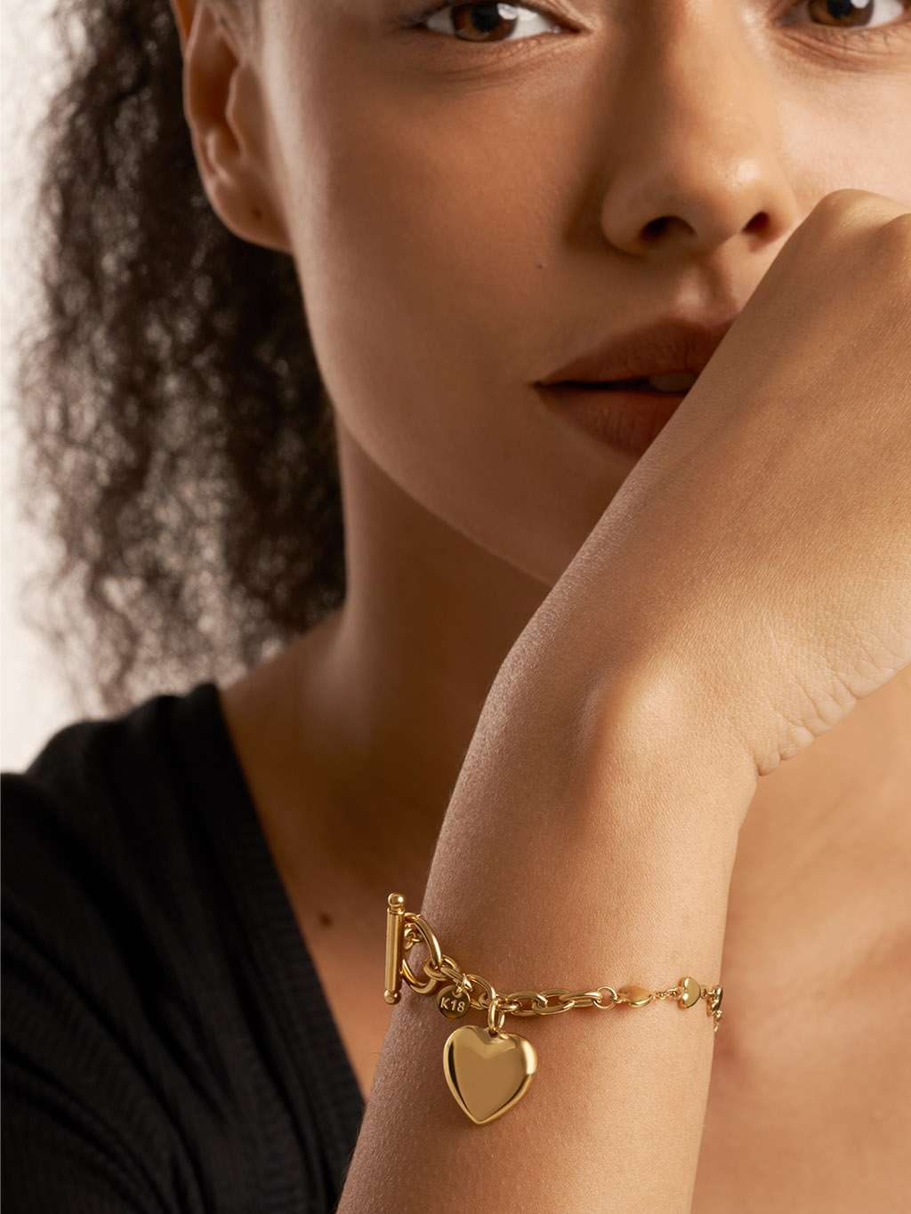 Bold Heart Armband & Heartbeat Halskette Schmuck Set - Dorose | Wasserfester Schmuck, 18K vergoldet