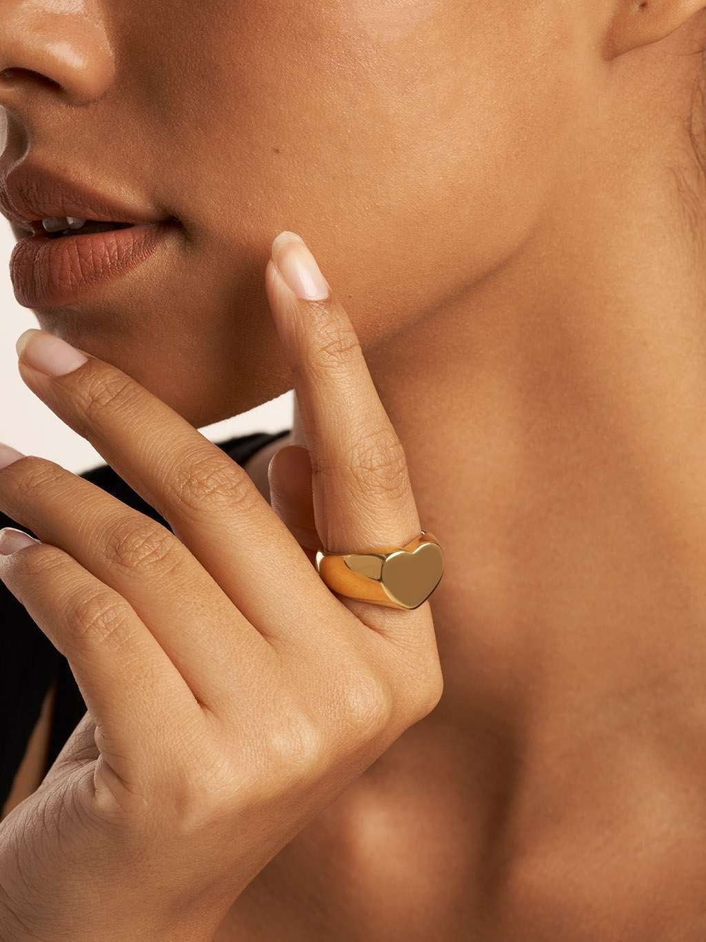 Bold Heart Ring Gold - Dorose | Wasserfester Schmuck, 18K vergoldet