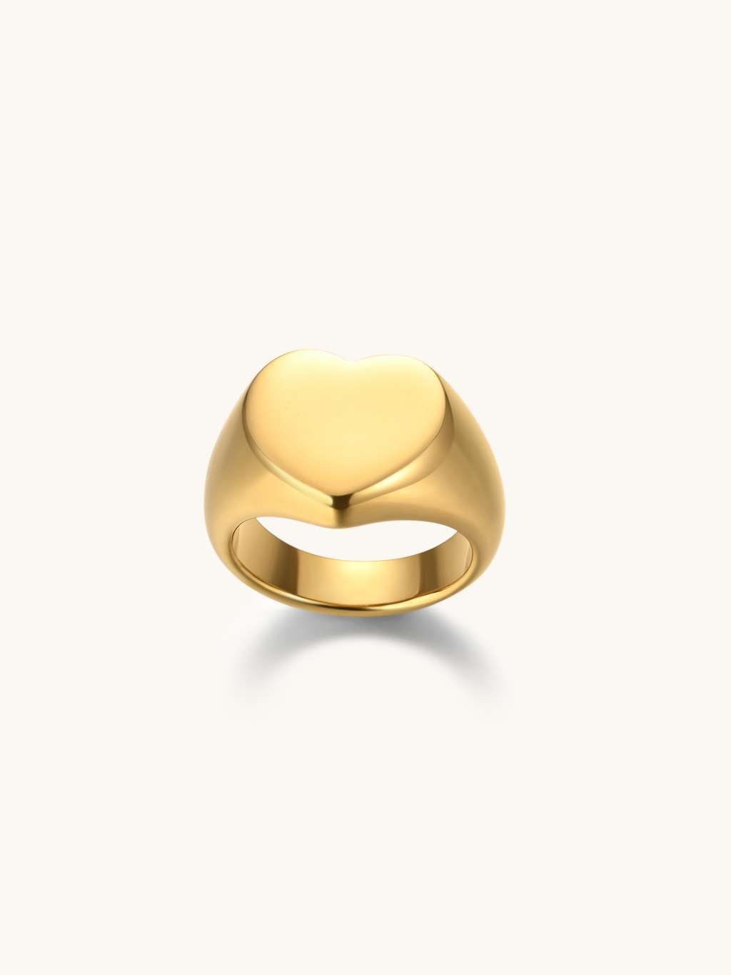 Bold Heart Ring Gold - Dorose | Wasserfester Schmuck, 18K vergoldet