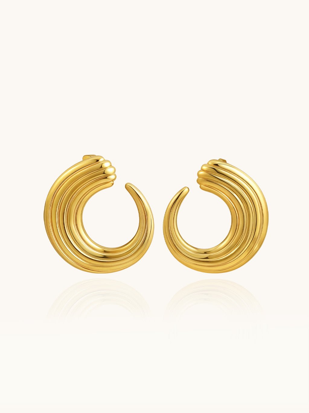 Bold Ripple Ohrringe Gold - Dorose | Wasserresistent, kein Verfärben
