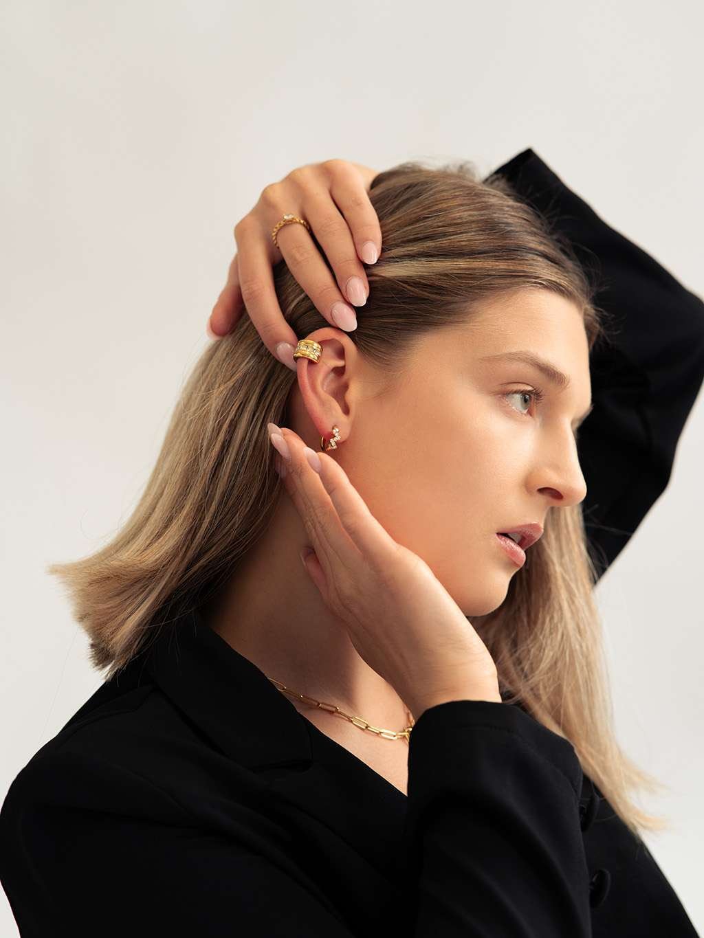 Bold Shine Earcuff Gold - Dorose | Wasserfester Schmuck, 18K vergoldet