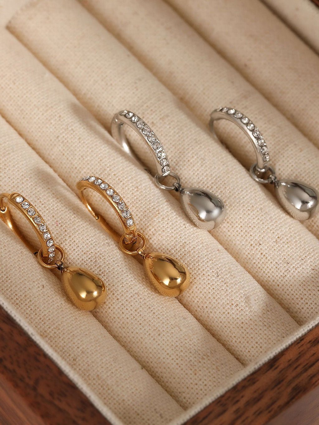 Bright Drop Ohrringe Gold Silber - Dorose | Wasserfester Schmuck