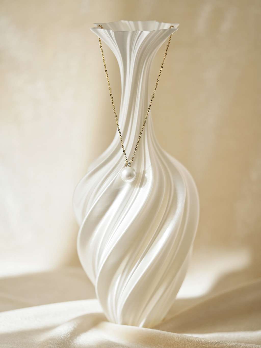 Brillant Pearl Kette Gold - Dorose | Wasserfester Schmuck, 18K vergoldet
