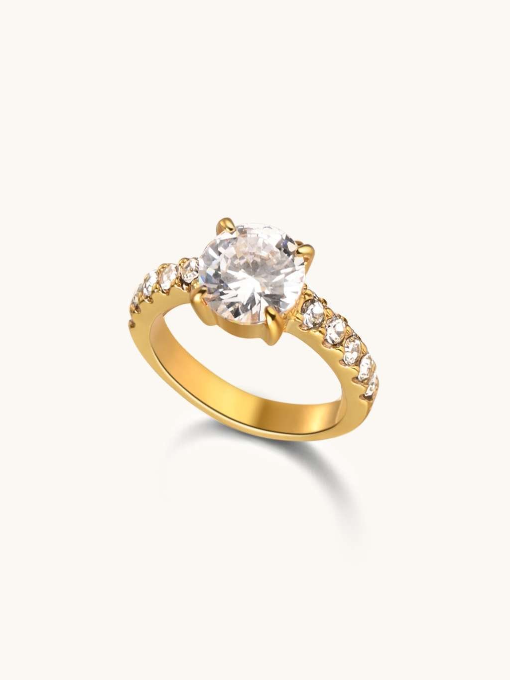 Brilliant Elipse Ring Gold Silber - Dorose | Wasserfester Schmuck, 18K vergoldet