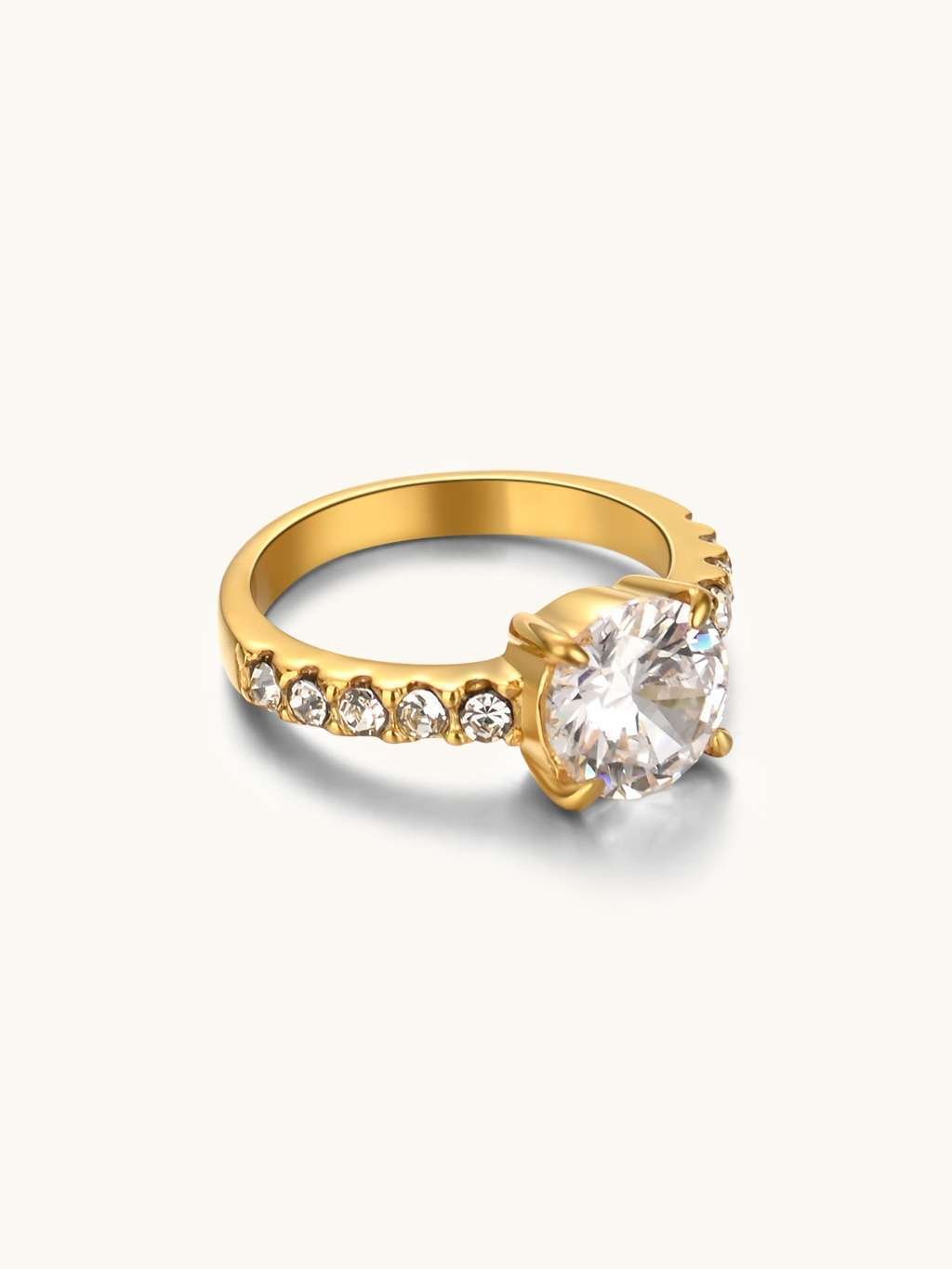 Brilliant Elipse Ring Gold Silber - Dorose | Wasserfester Schmuck, 18K vergoldet