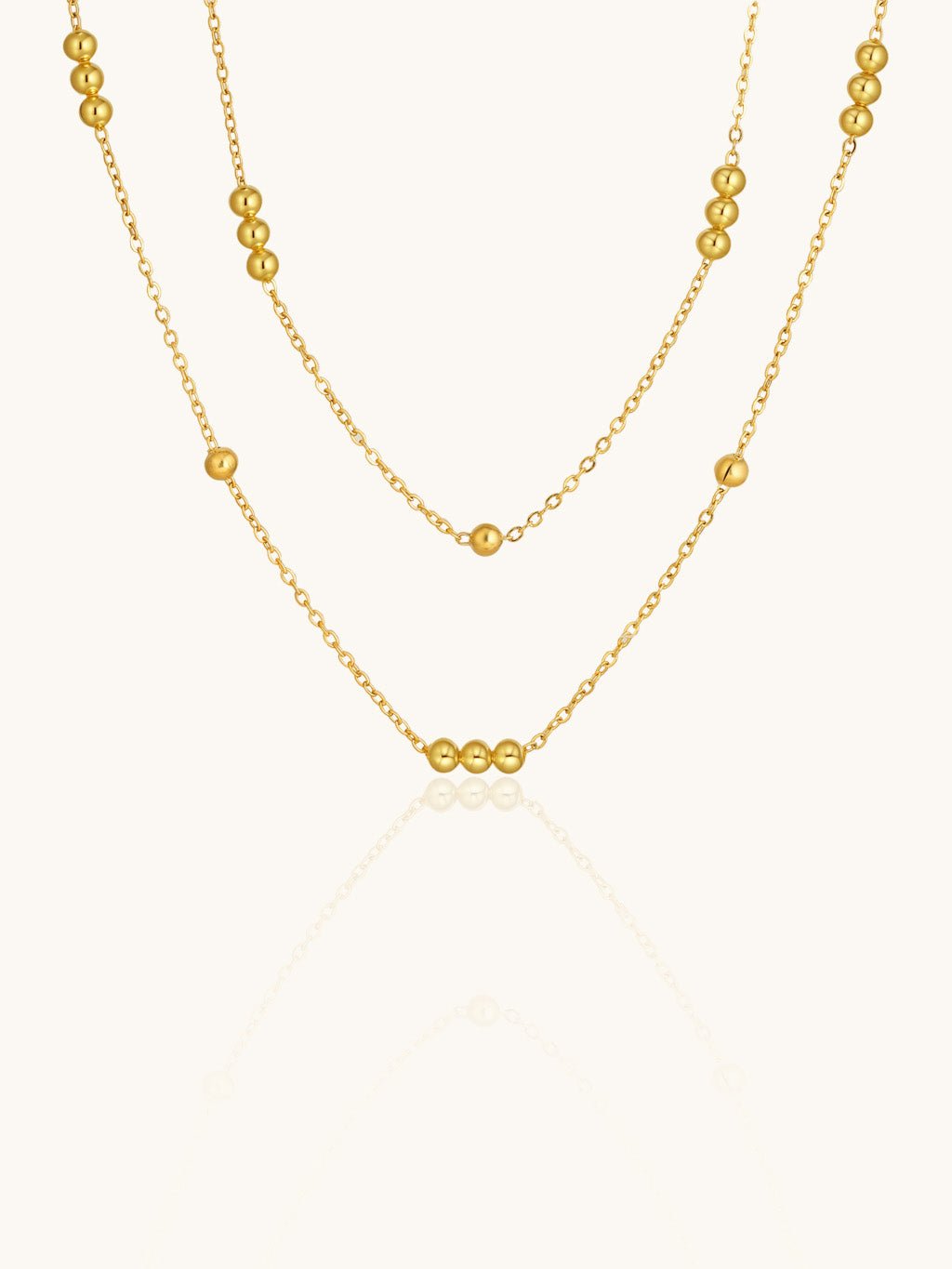 Bubble Doppelkette Gold - Dorose | Wasserresistent, kein Verfärben