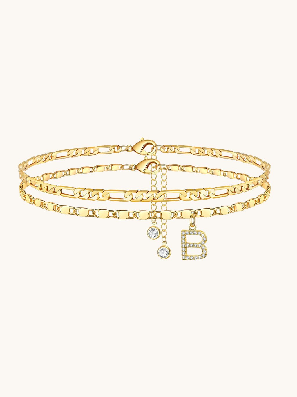 Buchstaben - Fußkettchen Gold - Dorose | Wasserfester Schmuck