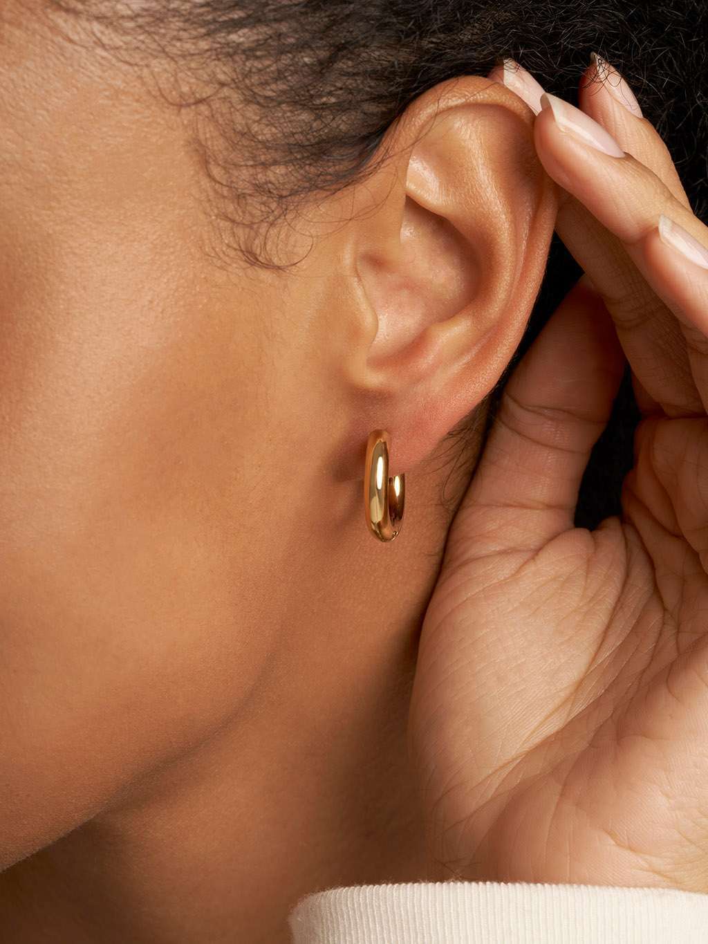 Bullet Ohrringe & Endless Ohrringe Gold Schmuck Set - Dorose | Wasserfester Schmuck, 18K vergoldet