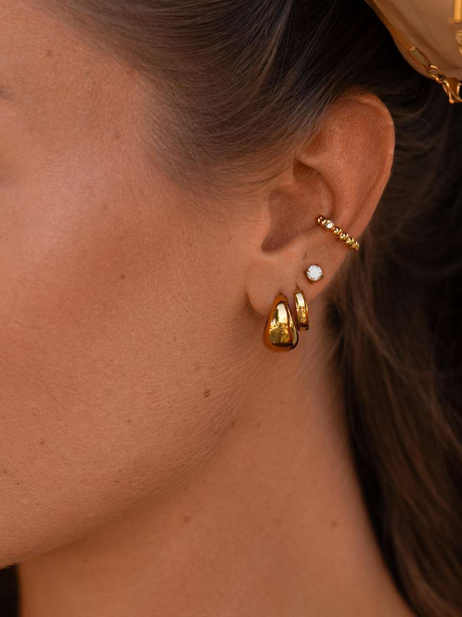 Bullet Ohrringe Klassik Gold & Silber - Dorose | Wasserfester Schmuck, 18K vergoldet
