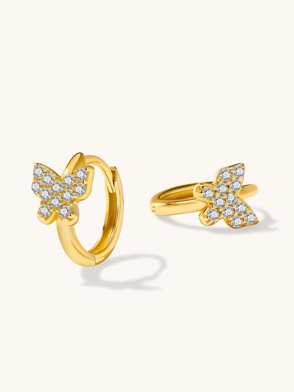 Butterfly Ohrringe Gold - Dorose | Wasserfester Schmuck, 18K vergoldet