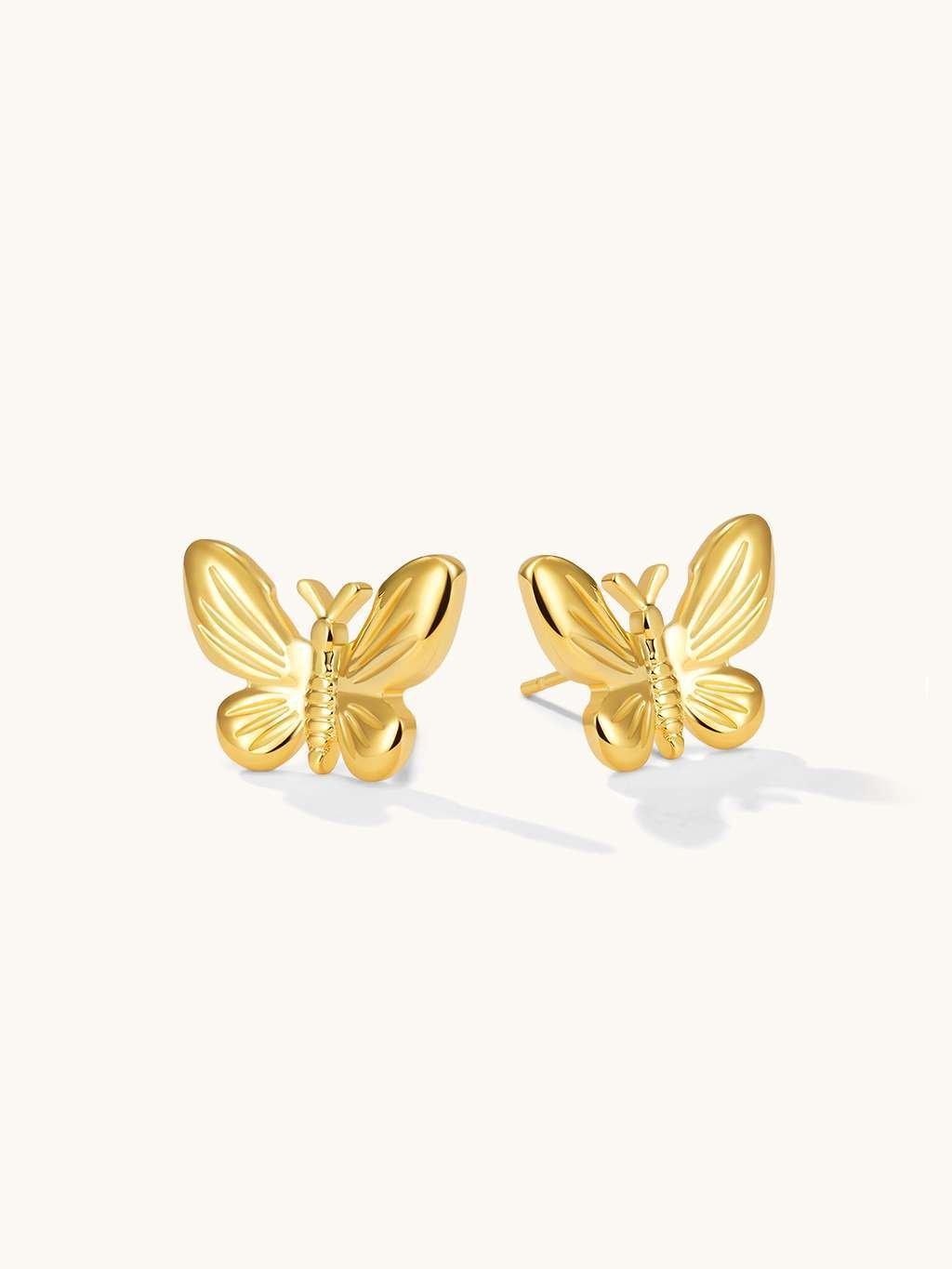 Butterfly Ohrstecker Gold - Dorose | Wasserfester Schmuck, 18K vergoldet