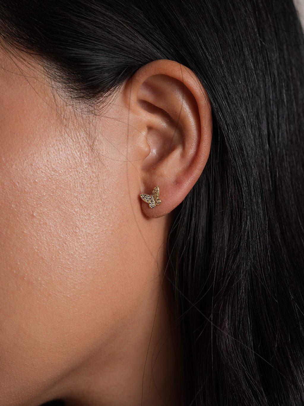Butterfly Studs Gold - Dorose | Wasserresistent, kein Verfärben