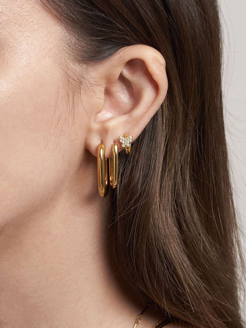 C Ohrringe Gold - Dorose | Wasserfester Schmuck, 18K vergoldet