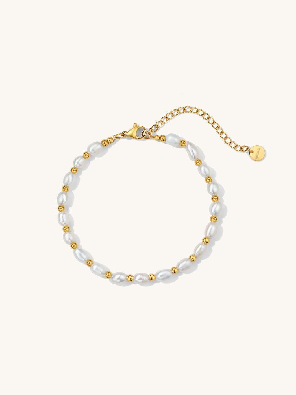 Cassis Pearl Kette & Armband Schmuck Set - Dorose | Wasserfester Schmuck, 18K vergoldet