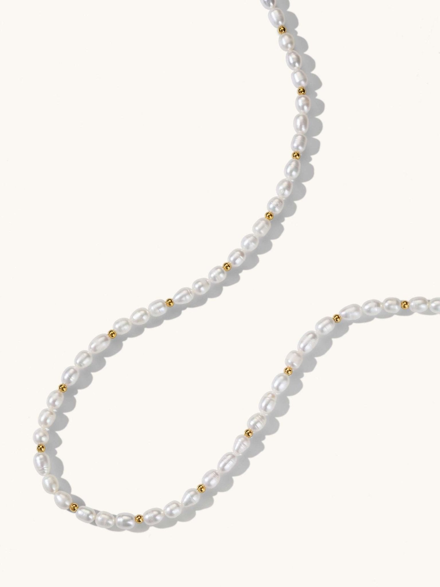 Cassis Pearl Kette & Armband Schmuck Set - Dorose | Wasserfester Schmuck, 18K vergoldet